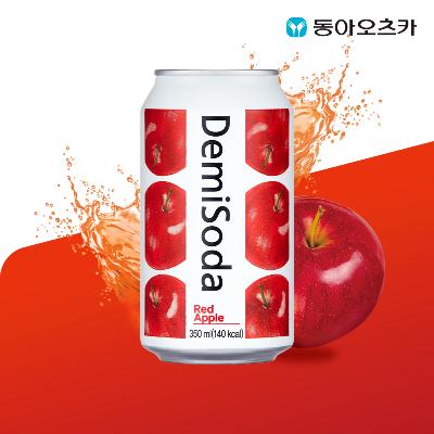 [동아오츠카] 데미소다 레드애플 350ml 캔 24입 음료 음료수