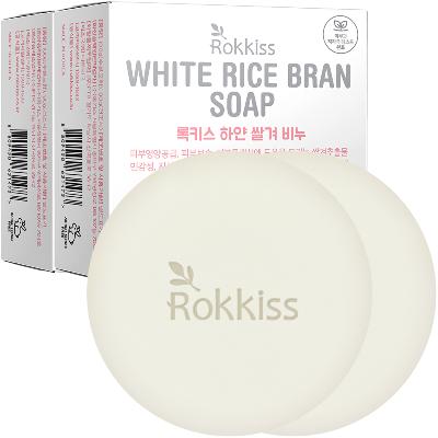 록키스 하얀 쌀겨 비누 100g,1개