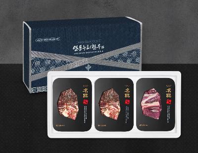 [안동누리한우] 1등급한우 정육알뜰세트5호 1.2kg(불고기400g,불고기400g,국거리400g)(3구)