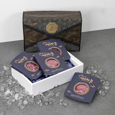 [가치하누] 1++한우투뿔 구이용 특수부위 선물세트 600g (앞치마살+업진안살+삼각살) (부직포 가방 포장)