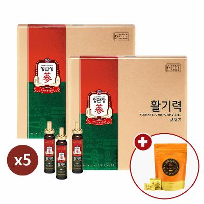 [홍삼캔디 증정] 정관장 활기력 20ml x 16병 5박스 (80일분)